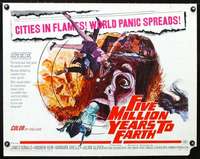 e226 FIVE MILLION YEARS TO EARTH half-sheet movie poster '67 Gerald Allison art!