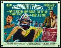 e001 FORBIDDEN PLANET style A half-sheet movie poster '56 Robby the Robot!