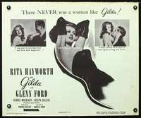 e254 GILDA half-sheet movie poster R50 sexiest Rita Hayworth, Glenn Ford
