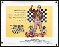 e260 GREASED LIGHTNING half-sheet movie poster '77 Noble racing art!