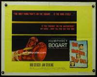e269 HARDER THEY FALL half-sheet movie poster '56 Humphrey Bogart, boxing!