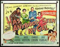 e271 HAS ANYBODY SEEN MY GAL half-sheet movie poster '52 Hudson, Laurie