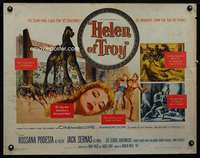 e272 HELEN OF TROY half-sheet movie poster '56 Robert Wise, Rossana Podesta
