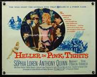 e276 HELLER IN PINK TIGHTS half-sheet movie poster '60 sexy Sophia Loren!