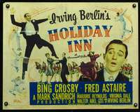 e286 HOLIDAY INN style B half-sheet movie poster '42 Astaire,Crosby,Berlin