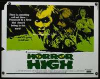 e289a HORROR HIGH half-sheet movie poster '74 something evil is out there!
