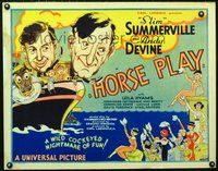 e289c HORSE PLAY ship style half-sheet movie poster '33 Summerville, Devine