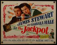 e306 JACKPOT half-sheet movie poster '50 James Stewart, Barbara Hale