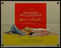 e307 JEANNE EAGELS half-sheet movie poster '57 Kim Novak, Jeff Chandler