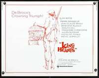 e320 KING OF HEARTS half-sheet movie poster R78 Alan Bates, Bujold