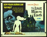 e333 LAST MAN ON EARTH half-sheet movie poster '64 AIP, Vincent Price