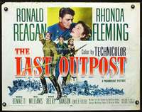 e336 LAST OUTPOST style B half-sheet movie poster '51 Ronald Reagan
