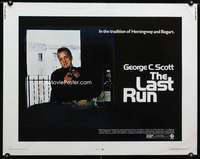 e337 LAST RUN half-sheet movie poster '71 George C. Scott loading gun!
