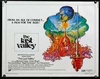 e340 LAST VALLEY half-sheet movie poster '71 James Clavell, cool artwork!