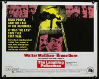 e341 LAUGHING POLICEMAN half-sheet movie poster '73 Walter Matthau, Dern