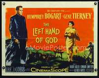 e344 LEFT HAND OF GOD half-sheet movie poster '55 priest Humphrey Bogart!