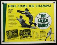 e349 LITTLE GIANTS half-sheet movie poster '61 Little League baseball!