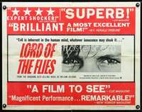 e353 LORD OF THE FLIES half-sheet movie poster '63 William Golding