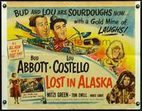 e354 LOST IN ALASKA style B half-sheet movie poster '52 Abbott & Costello!
