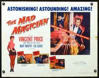 e358 MAD MAGICIAN style B half-sheet movie poster '54 Vincent Price, Murphy