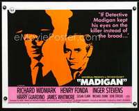 e359 MADIGAN half-sheet movie poster '68 Richard Widmark, Henry Fonda