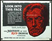 e376 MASQUE OF THE RED DEATH half-sheet movie poster '64 Vincent Price