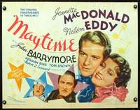 e377 MAYTIME half-sheet movie poster R62 Jeanette MacDonald, Nelson Eddy
