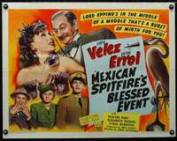 e381 MEXICAN SPITFIRE'S BLESSED EVENT half-sheet movie poster '43 Velez