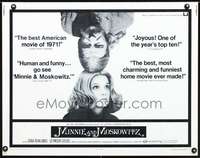 e384 MINNIE & MOSKOWITZ half-sheet movie poster '72 Cassavetes, Rowlands