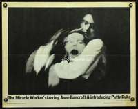 e385 MIRACLE WORKER half-sheet movie poster '62 Anne Bancroft, Patty Duke