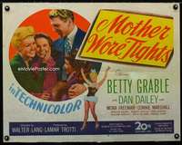 e395 MOTHER WORE TIGHTS half-sheet movie poster '47 Betty Grable, Dailey