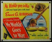e399 MR. WINKLE GOES TO WAR B half-sheet movie poster '44 Edward G. Robinson