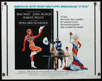 e408 MYRA BRECKINRIDGE half-sheet movie poster '70 Mae West, Raquel Welch