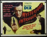 e409 MYSTERIOUS INTRUDER half-sheet movie poster '46 Richard Dix