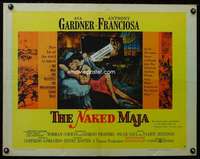e413 NAKED MAJA half-sheet movie poster '59 Ava Gardner, Tony Franciosa