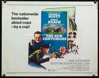 e418 NEW CENTURIONS half-sheet movie poster '72 George Scott, Stacy Keach
