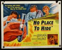 e429 NO PLACE TO HIDE style A half-sheet movie poster '56 germ warfare!