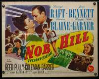 e432 NOB HILL half-sheet movie poster '45 George Raft, Joan Bennett