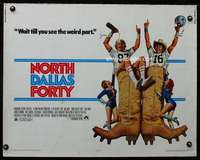 e433 NORTH DALLAS FORTY half-sheet movie poster '79 Nick Nolte, football!