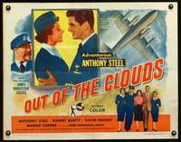 e451 OUT OF THE CLOUDS half-sheet movie poster '57 English Anthony Steel!