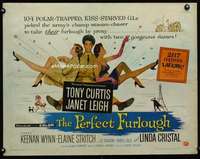 e461 PERFECT FURLOUGH half-sheet movie poster '58 Tony Curtis, Janet Leigh