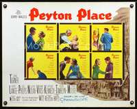 e462 PEYTON PLACE half-sheet movie poster '58 Lana Turner, Hope Lange
