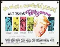 e467 POLLYANNA half-sheet movie poster '60 Hayley Mills, Jane Wyman