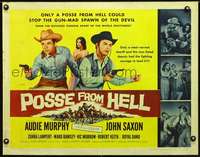 e470 POSSE FROM HELL half-sheet movie poster '61 Audie Murphy, John Saxon