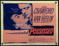 e471 POSSESSED half-sheet movie poster R56 Joan Crawford, Van Heflin