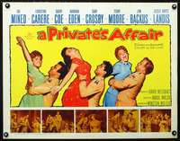 e479 PRIVATE'S AFFAIR half-sheet movie poster '59 Sal Mineo, Barbara Eden