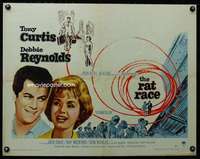 e493 RAT RACE style B half-sheet movie poster '60 Debbie Reynolds, Curtis