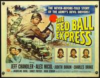 e496 RED BALL EXPRESS style B half-sheet movie poster '52 Budd Boetticher