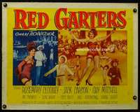 e497 RED GARTERS half-sheet movie poster '54 Rosemary Clooney, Jack Carson