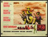 e503 RIO BRAVO half-sheet movie poster '59 John Wayne, Howard Hawks